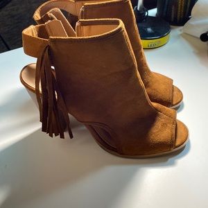 Brown heels.